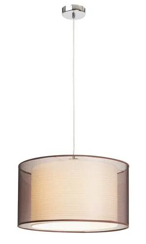 Függeszték E27 60W króm/barna Anastasia 