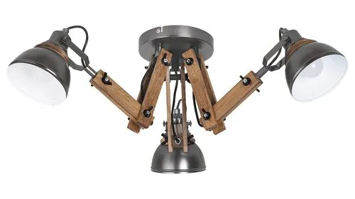 Beltéri mennyezeti lámpa E14 3x15W bükk/antracit Aksel