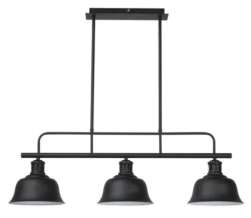 Beltéri függeszték E27 3x60W matt fekete Caitlin 