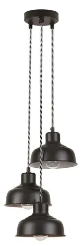 Beltéri függeszték E27 3x25W fekete Owen