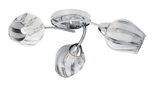 Beltéri karos spotlámpa E27 3x60W króm/fehér mintás Danila...