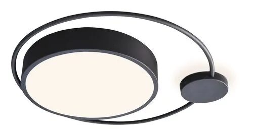 Beltéri LED mennyezeti lámpa 28W 1820lm 3000K fekete Saphi...