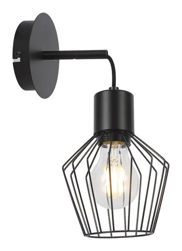 Beltéri fali lámpa E27 40W fekete Belano 