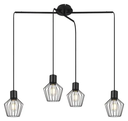 Beltéri függeszték E27 4x40W fekete Belano 