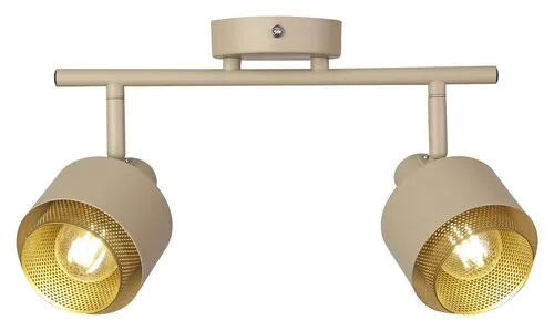 Beltéri karos spotlámpa E14 2x40W világosbarna Fedora