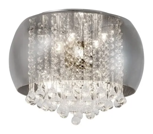 Beltéri mennyezeti lámpa G9 40W króm/füstszínű üveg Ninell...