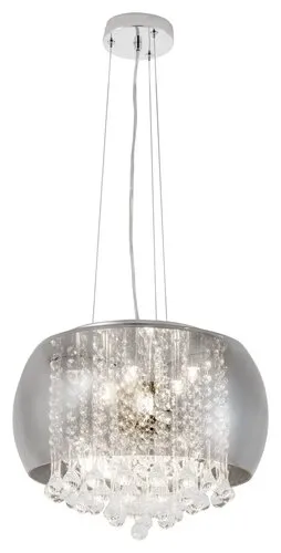 Beltéri függeszték G9 40W króm/füstszínű üveg Ninelle...