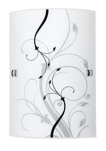 Beltéri fali lámpa E27 60W fehér/mintás Elina 