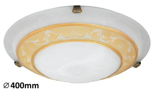 Beltéri mennyezeti lámpa E27 2x60W fehér alabástrom üveg L...