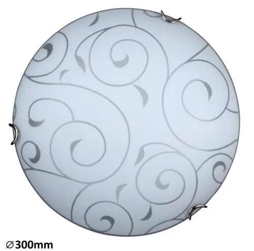 Beltéri mennyezeti lámpa E27 60W króm/fehér mintás Harmony...