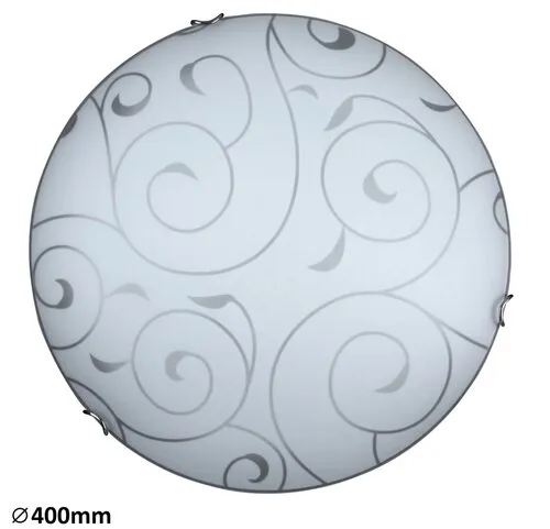 Beltéri mennyezeti lámpa E27 2x60W króm/fehér mintás Harmo...