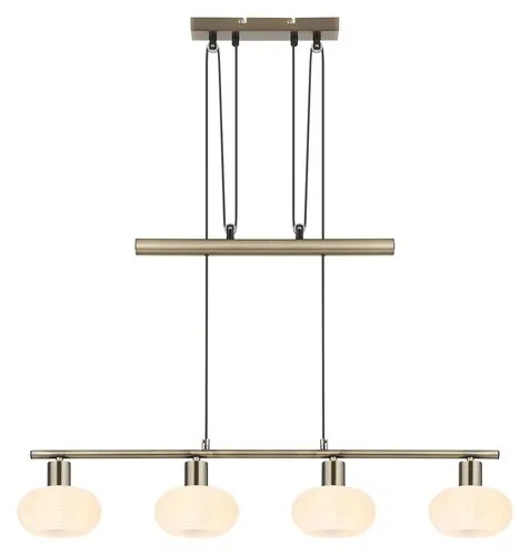 Beltéri függeszték E14 4x40W antik sárgaréz Sorina