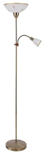 Beltéri állólámpa E27 60W+E14 40W fehér alabástrom üveg Ar...