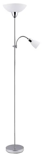 Beltéri állólámpa E27 60W+ E14 40W króm/fehér Diana