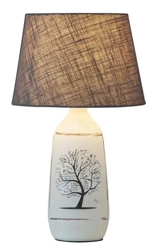 Éjjeli lámpa E27 40W fehér/szürke Dora