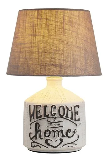 Éjjeli lámpa E14 40W bézs/szürke Petra 