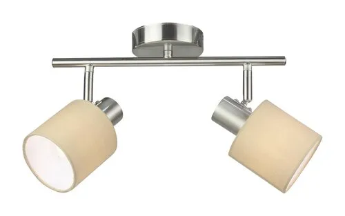 Beltéri karos spotlámpa E14 2x25W króm/barna Natina