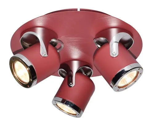 Beltéri karos spotlámpa GU10 3x5W piros April