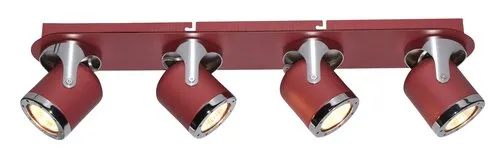 Beltéri karos spotlámpa GU10 4x5W piros April