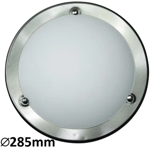 Beltéri mennyezeti lámpa E27 60W szatin króm/fehér Ufo