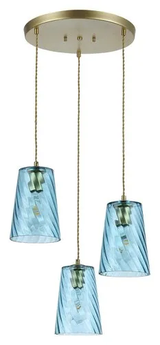 Beltéri függeszték E27 3x40W kék/arany Azurine 