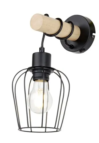 Beltéri fali lámpa E27 40W matt fekete Fabian