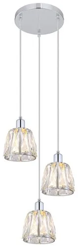 Beltéri függeszték E14 3x40W króm/átl. Calypso 