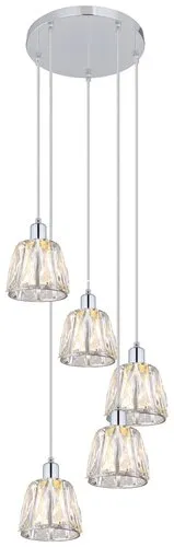 Beltéri függeszték E14 5x40W króm/átl. Calypso 