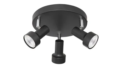 Beltéri karos spotlámpa GU10 50W fekete Konrad