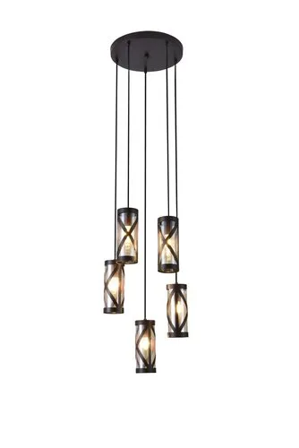 Beltéri függeszték E14 5x40W barna Oberon