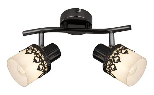 Beltéri karos spotlámpa E14 2x40W fekete/fehér Lacey