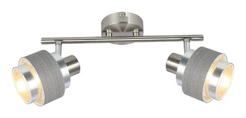 Beltéri karos spotlámpa E14 2x10W ezüst tölgy/szatin króm ...