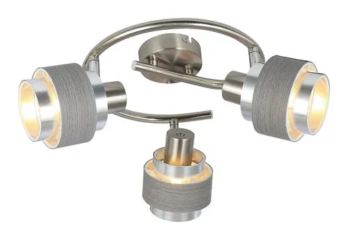 Beltéri karos spotlámpa E14 3x10W ezüst tölgy/szatin króm ...