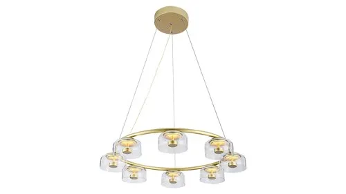 Beltéri LED függeszték 40W 3200lm 3000K arany/átlátszó Lor...