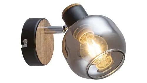 Beltéri fali lámpa E14 40W tölgy/füstszín Salazar