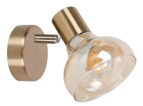 Beltéri fali lámpa E14 40W antik arany/borostyán Holly