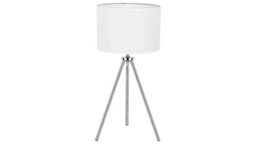 Éjjeli lámpa E27 60W króm/fehér Stanislaw 