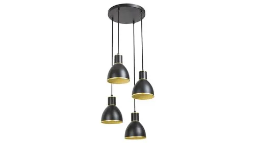 Beltéri függeszték E27 4x60W fekete Mackenzie