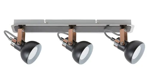 Beltéri karos spotlámpa GU10 3x35W matt fekete Balzac 