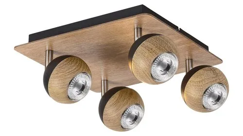 Beltéri karos spotlámpa GU10 4x35W tölgy Arthur 