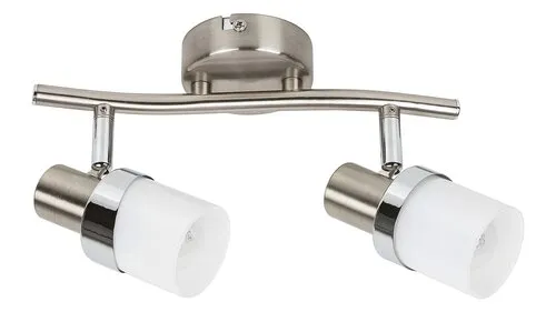 Beltéri  karos spotlámpa E14 2x40W szatin króm/üveg Finian...