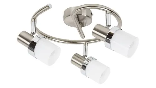 Beltéri karos spotlámpa E14 3x40W szatin króm/opál üveg Fi...