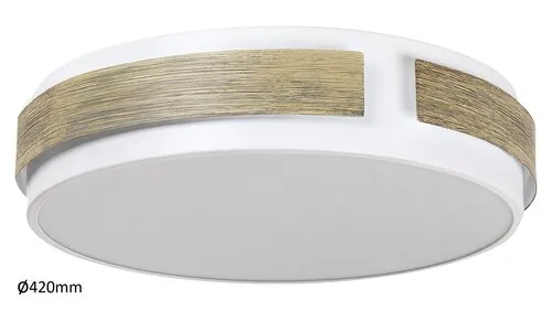 Beltéri LED függeszték 24W 1680lm 3000K fehér/bükk Salma...