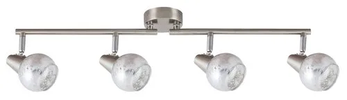 Beltéri karos spotlámpa E14 4x25W szatin króm/ezüst Noelle...