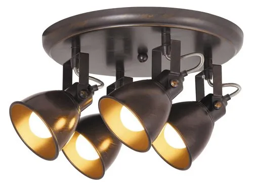 Beltéri karos spotlámpa E14 4x40W antik barna Vivienne