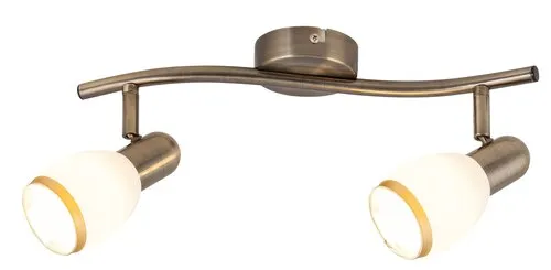 Beltéri karos spotlámpa E14 2x40W bronz/fehér Elite 