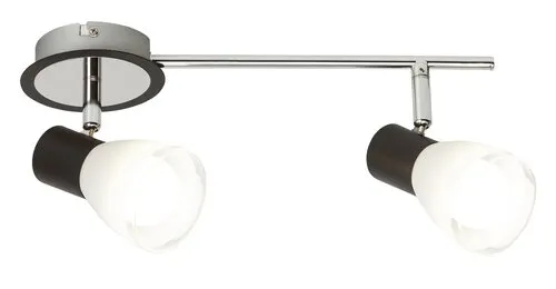 Beltéri karos spotlámpa E14 2x40W fekete/fehér Ati 