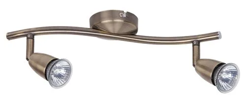 Beltéri  karos spotlámpa GU10 2x50W bronz Norman