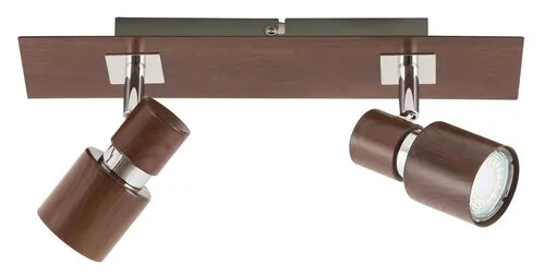 Beltéri karos spotlámpa GU10 2x50W wenge Merkur
