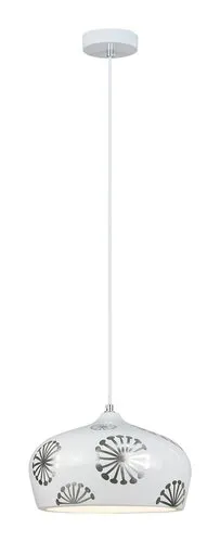 Beltéri függeszték E27 40W ezüst/fehér Ginger